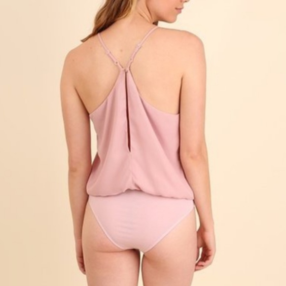 Umgee Blush Bodysuit Slit Back - Picture 4 of 8
